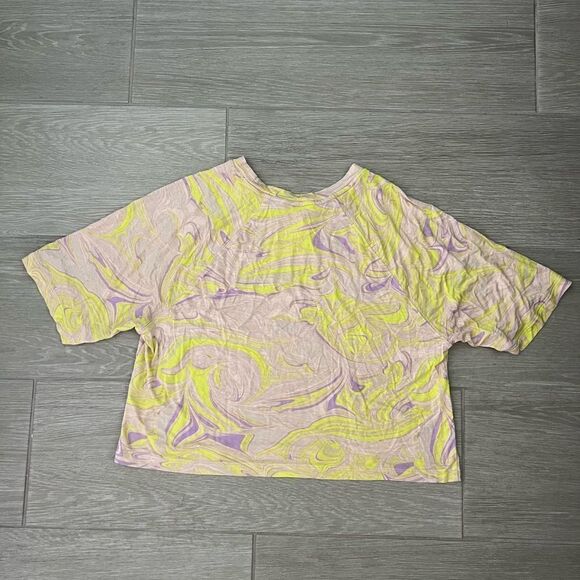 Fabletics Loveday Short-Sleeve Raglan Tee Womens Marble Size medium - Picture 3 of 5